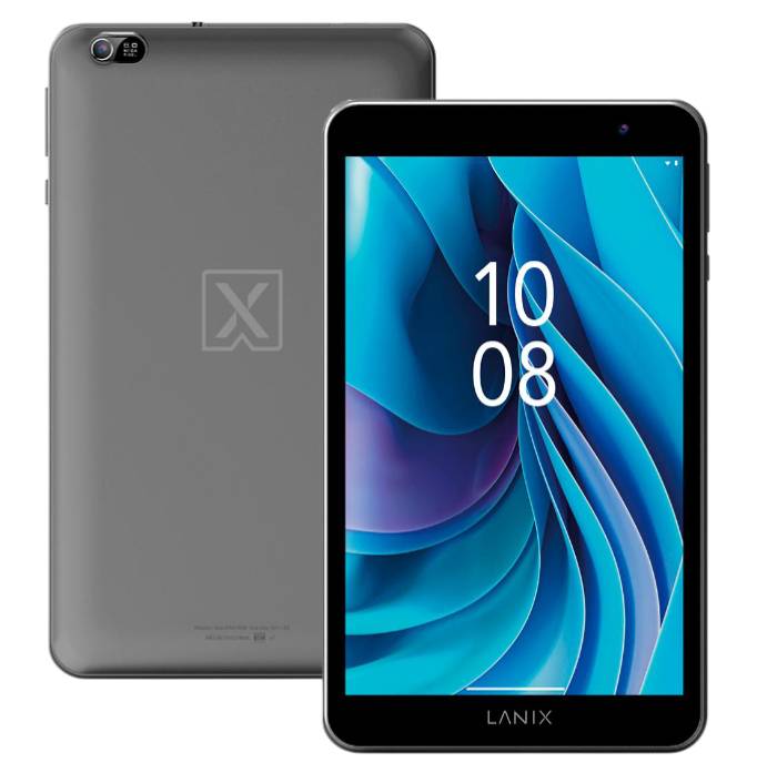 Tablet Lanix Ilium PAD RX8 8" AllWinner A523 64GB RAM 4GB Cámara  5MP+8MP Android 15 Gris