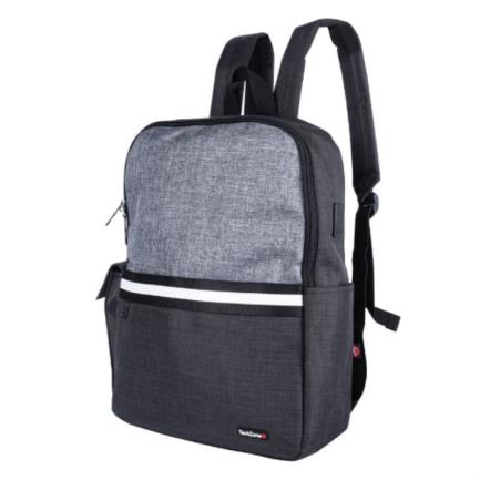 Mochila TechZone para Laptop 15.6" Múltiples Compartimientos Color Negro con Gris