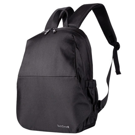 Mochila TechZone Lite TZLBP13 15.6 Poliester 420 D Twill Color Negro Laterales Ajustables