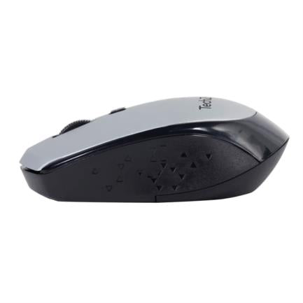 Mouse Inalambrico TechZone Optico 800 a 1600 DPI Ajustable 4 Botones Ambidiestro Win/MAC Color Plata