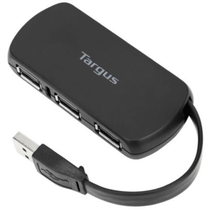 Concentrador USB Targus de 4 Puertos 2.0 Color Negro