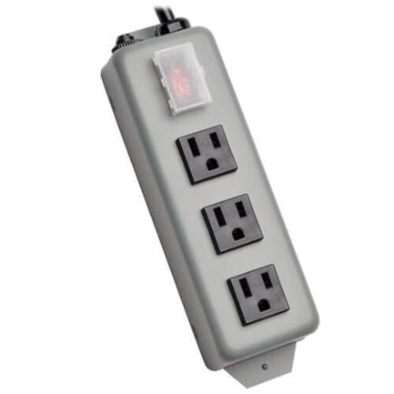 Tripp Lite Waber Industrial Power Strip 3 Outlets 2.74m NEMA 5-15P Plug Switch Protector