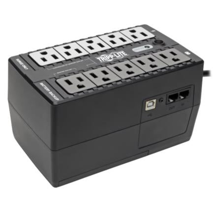 UPS Tripp Lite Standby 550VA 300W 10 NEMA 5-15R Outlets 120V 50Hz/60Hz 5-15P Plug