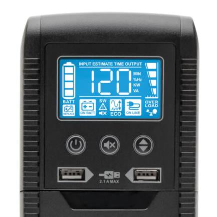 Tripp Lite Interactive UPS with USB and 10 Outlets 120V 1440VA 900W 50Hz/60Hz AVR ECO Energy Star Series