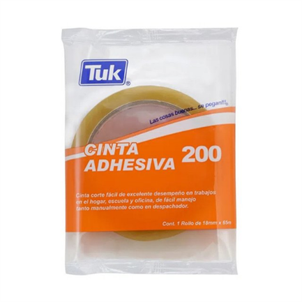 Tuk Adhesive Tape 200 .018x65m Pk/48