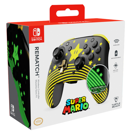 Turtle Beach Rematch Super Mario Star Wireless Game Controller for Nintendo Switch