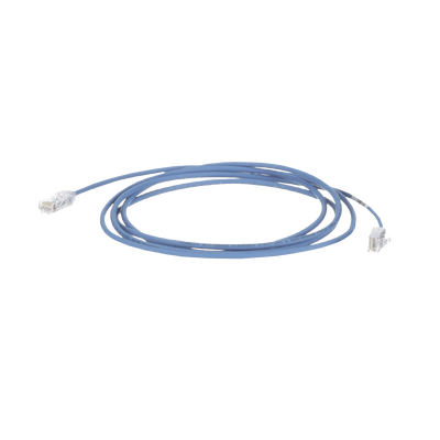 Cable de Parcheo TX6, UTP Cat6, Diámetro Reducido (28AWG), Color Azul, 39.62 Metros (130 Pies)