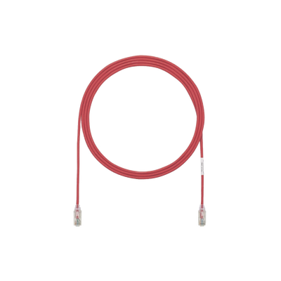 Cable de Parcheo TX6, UTP Cat6, Diámetro Reducido (28AWG), Color Rojo, 19.81 Metros (65 Pies)