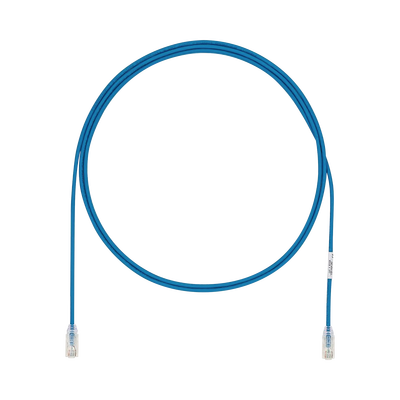 Cable de Parcheo UTP Cat6A, CM/LSZH, Diámetro Reducido (28AWG), Color Azul, 3.66 Metros (12 Pies)
