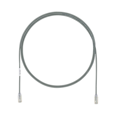 Cable de Parcheo UTP Cat6A, CM/LSZH, Diámetro Reducido (28AWG), Color Gris, 1.83 Metros (6 Pies)