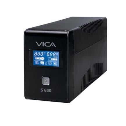 UPS Vica S650 Integrated Regulator 650VA/360W 8 Outlets LCD Display