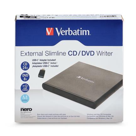 VERBATIM External CD-DVD Burner/Reader - Black