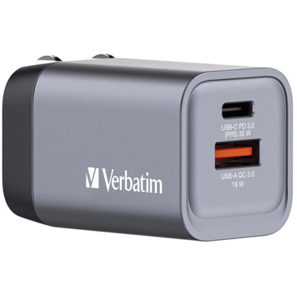 Verbatim GaN Wall Charger - 2-Port 35W