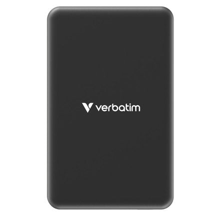 Verbatim Charge and Go Essential Magnetic Power Bank 5000 mAh Wireless Charging Black
