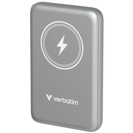Verbatim Charge and Go Power Bank 10000mAh Magnetic Wireless Charger Grey