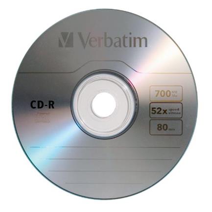VERBATIM CD-R 52X 80MIN 700MB 50-pack Spindle