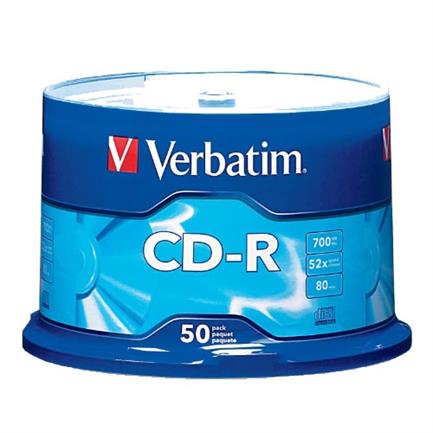 VERBATIM CD-R 52X 80MIN 700MB 50-pack Spindle