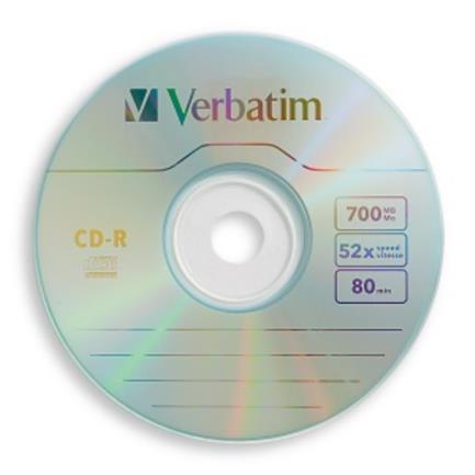 VERBATIM CD-R Disc 700MB 80min 52X C/10