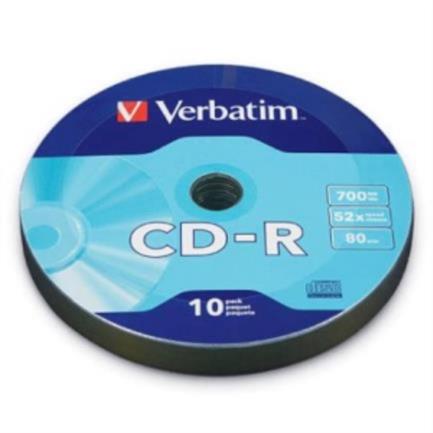 VERBATIM CD-R Disc 700MB 80min 52X C/10