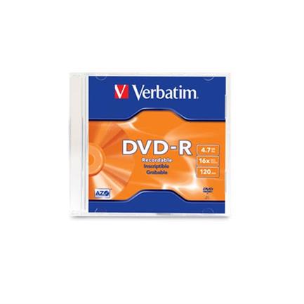 Verbatim 4.7GB 16X DVD-R Single Slim Case