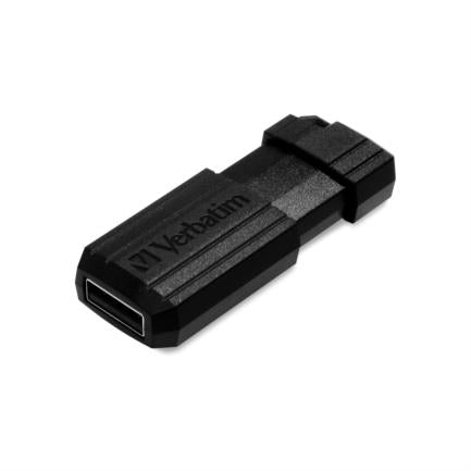 Memoria USB VERBATIM Flash 2.0 PinStripe 64GB - Negro