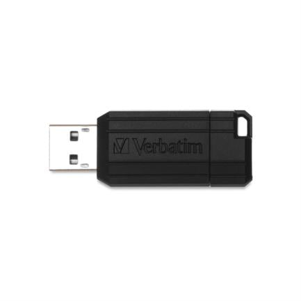 Memoria USB VERBATIM Flash 2.0 PinStripe 64GB - Negro