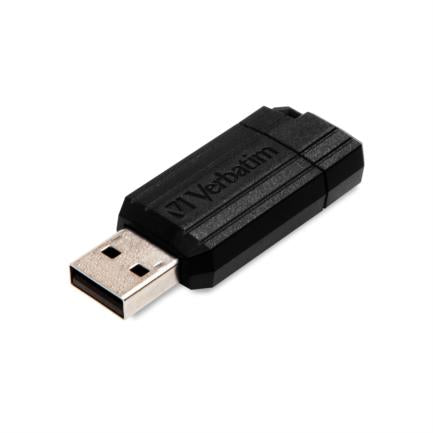 VERBATIM Flash 2.0 PinStripe 64GB USB Stick - Black