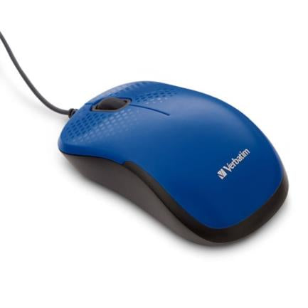 VERBATIM Silent Wired Optical Mouse - Blue