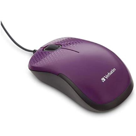 VERBATIM Silent Wired Optical Mouse - Violet