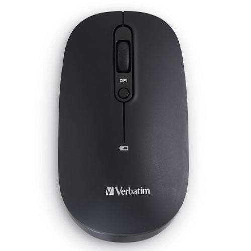 VERBATIM Wireless Rechargeable Multi-Device Mouse USB-C to USB-A - Black