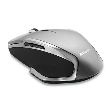 Verbatim Deluxe 6-Button Wireless Mouse with LED Lighting, Graphite Color, Ideal for Notebooks