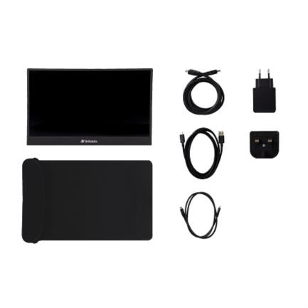 Verbatim 15.6" Portable Full HD Touch Monitor 1920x1080 Resolution Black