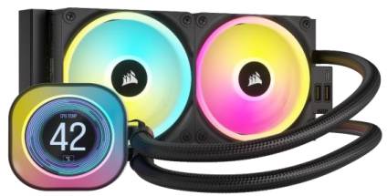 Corsair iCue Link H100I LCD RGB CPU Liquid Cooler 2x 120mm up to 2400RPM Black