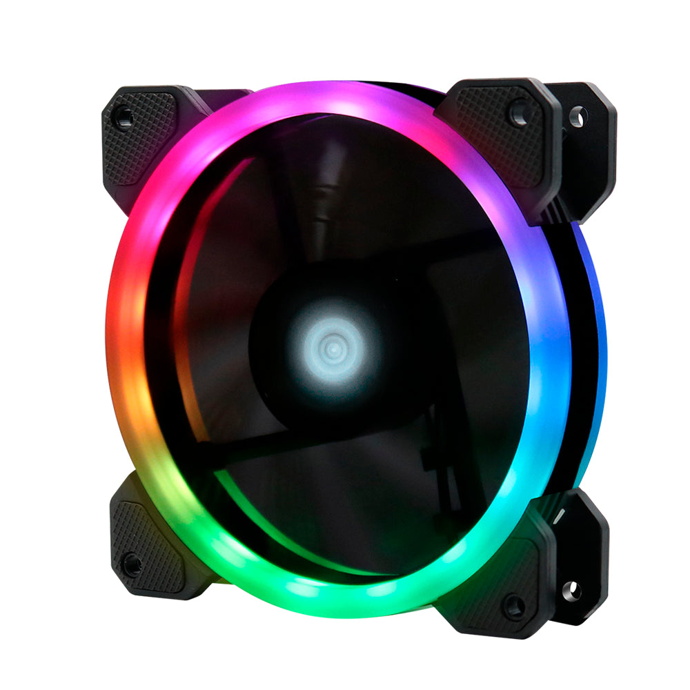 Ventilador Game Factor FG400 120mm RGB Dual Rin 5 Pines