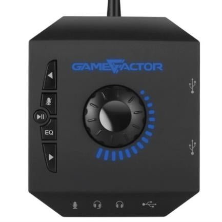 Game Factor HSG601 Headset Removable Microphone USB Amplifier Stand Black