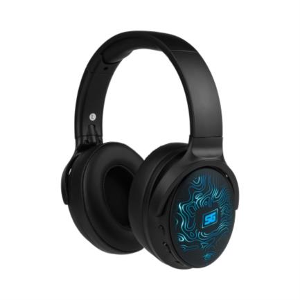 Vorago Start The Game HPB-401-LED Bluetooth Hands-Free 3.5mm Foldable Headband, Black