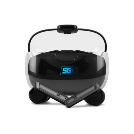 Vorago Start The Game ESB-301-PRO Bluetooth TWS Touch Earbuds with LED Charging Case, Black