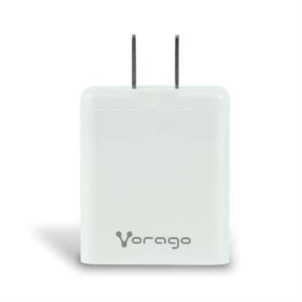 Vorago Quick Charge AU-350 Wall Charger 3.0A PD 20W USB A-C White
