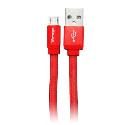 Vorago CAB-113 USB Cable Red USB 2 to Micro USB 1 Meter Bag