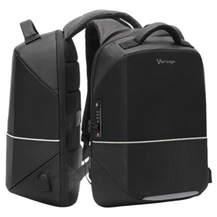Vorago BP-401 Anti-Theft Backpack Laptop 15.6" TSA Lock Zippers Black