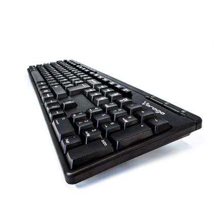 Teclado Vorago KB-202 Multimedia USB Color Negro