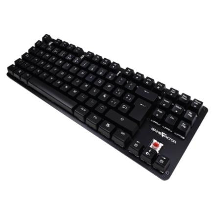 Teclado Mecánico Game Factor KBG500-BL RGB Tenkeyless USB Switch Azul Color Negro