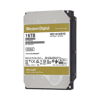 Disco Duro Western Digital Interno Gold Enterprise 16TB 3.5" 7200RPM SATA lll 6Gbit/s Caché 256MB para Data Center