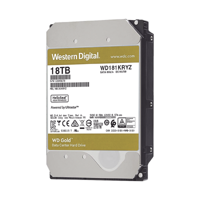 Disco Duro Western Digital Interno Gold Enterprise 18TB 3.5" 7200RPM SATA lll 6Gbit/s Caché 256MB para Data Center