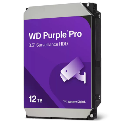 WD 3.5 12TB Hard Drive (WD122PURP) Purple Pro 7200 RPM 256MB SATA3