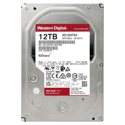 Western Digital Red Pro 3.5" 12TB SATA III 7200RPM 512MB Cache NAS Hard Drive