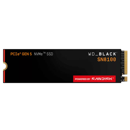 Western Digital 1TB Black SN8100 NVMe M.2 Gen5 Internal SSD - Read/Write/Heatsink Not Included