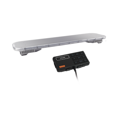 Barra de luces LED de 46" Rojo/Azul , De 132 LEDs, Sirena, Bocina y Controlador Incluido, Ideal para Equipar Unidades de Seguridad Publica