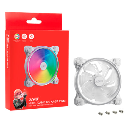 XPG Hurricane 120mm ARGB PWM Fan 120mm 2000RPM ARGB Black White
