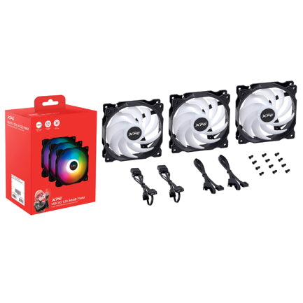 Kit 3 Thermaltake VENTO 120 ARGB PWM 120mm Black Fans